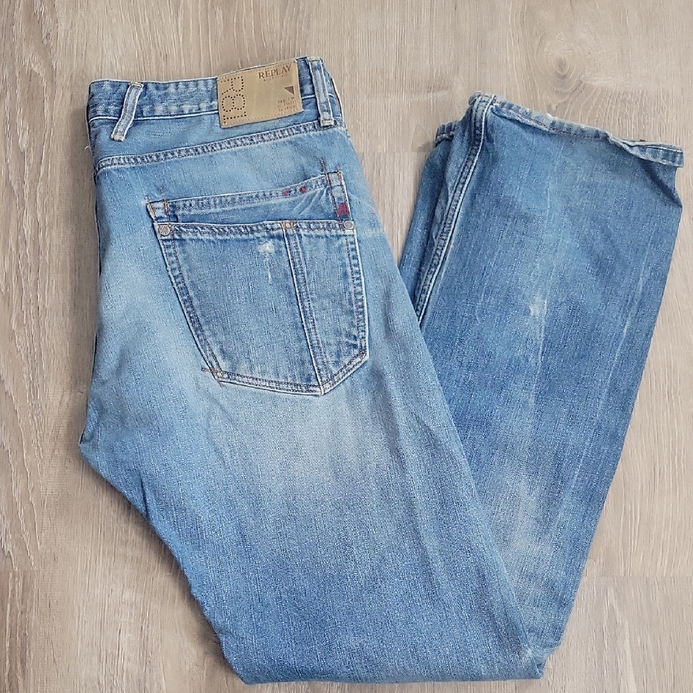 Replay Light Blue Relaxed Jeans